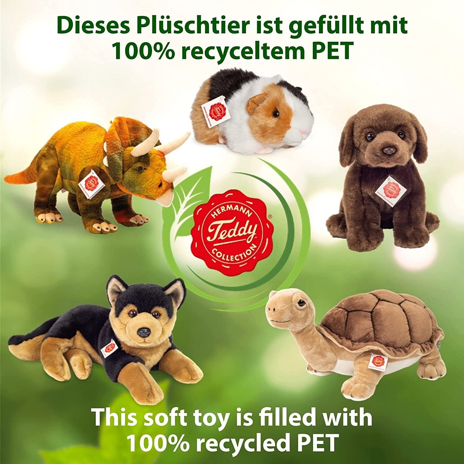 Kuscheltiere aus recycelten Materialien