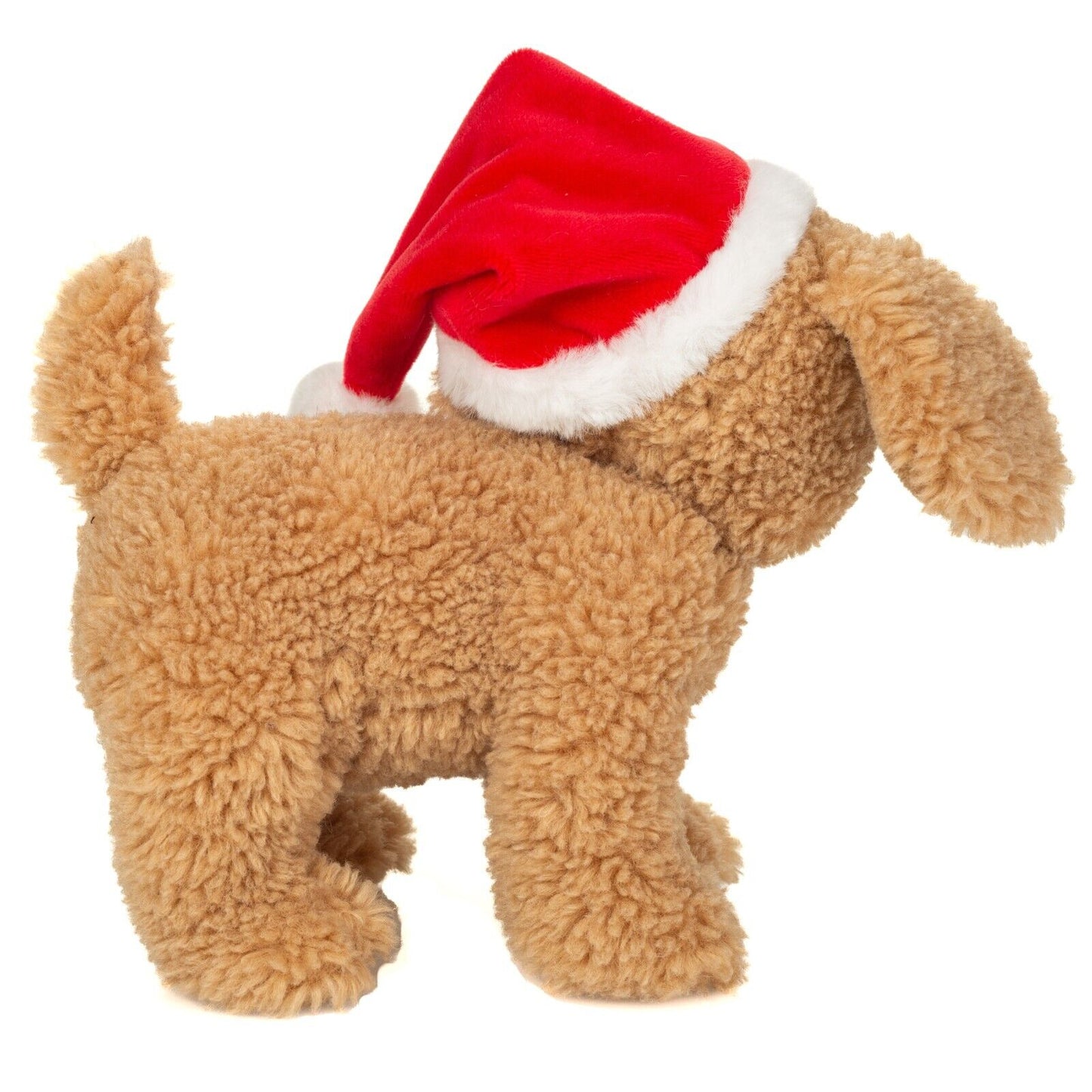 Teddy Hermann Hund mit Weihnachtsmütze 20 cm aus Plüsch 94614 Kuscheltier