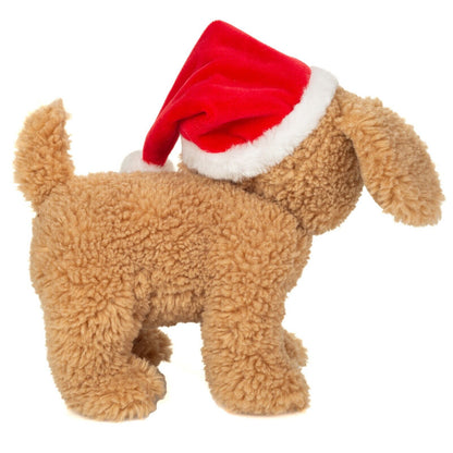 Teddy Hermann Hund mit Weihnachtsmütze 20 cm aus Plüsch 94614 Kuscheltier