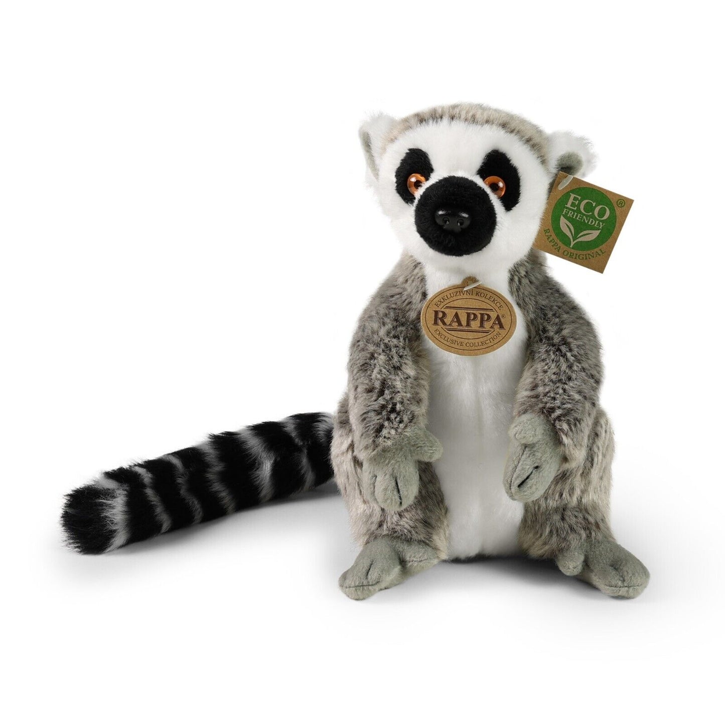 Lemur sitzend 22 cm Kuscheltier Plüschtier Stofftier Nachhaltig Affe Primat