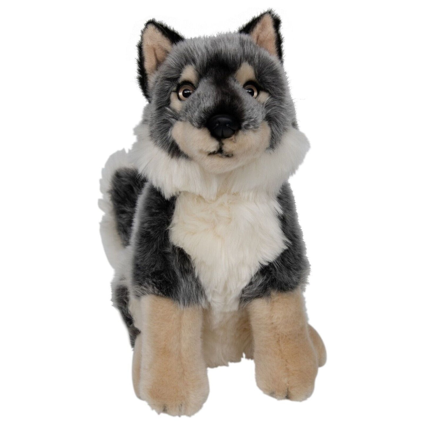 Teopet Wolf grau sitzend 27 cm Kuscheltier Plüschtier Stofftier Neu