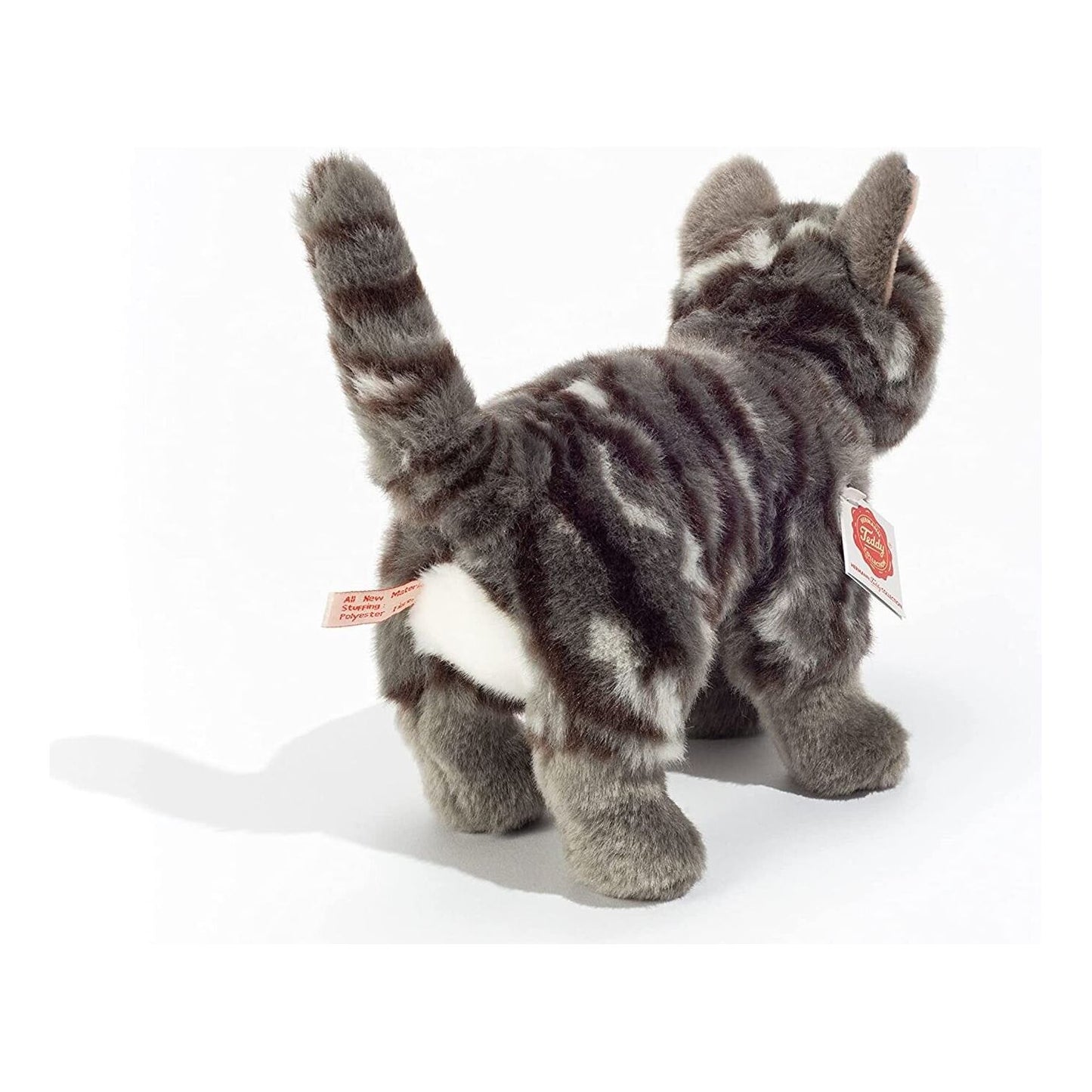 Teddy Hermann Katze grau getigert 20 cm 91822 Kuscheltier Plüschtier