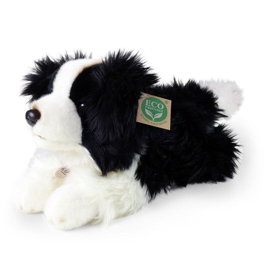 Border Collie liegend 30 cm Kuscheltier Plüschtier Stofftier Nachhaltig