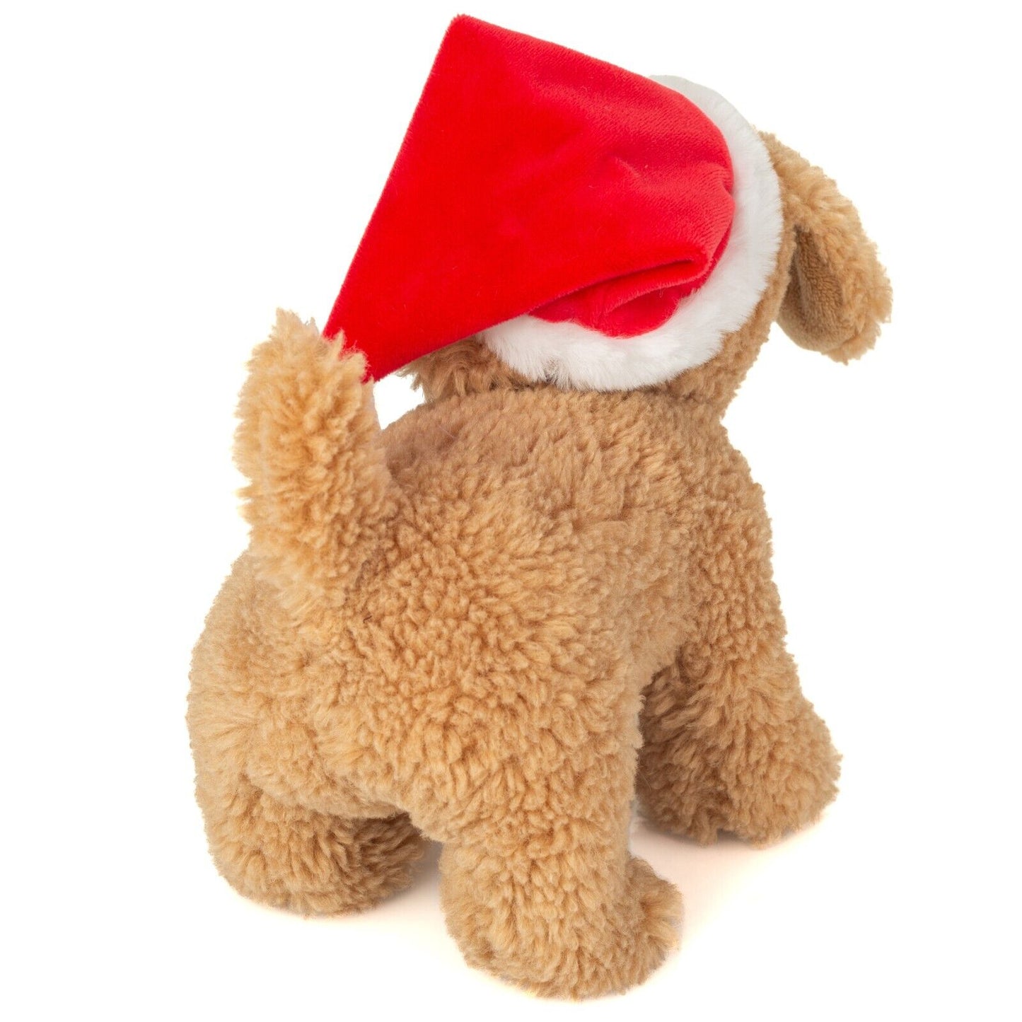 Teddy Hermann Hund mit Weihnachtsmütze 20 cm aus Plüsch 94614 Kuscheltier