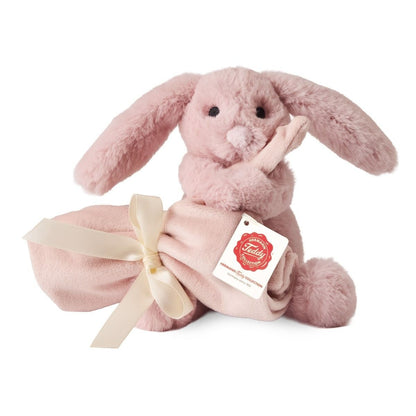 Teddy Hermann Hund rosa mit Schnuffeltuch 15 cm 94002 Kuscheltier Plüschtier