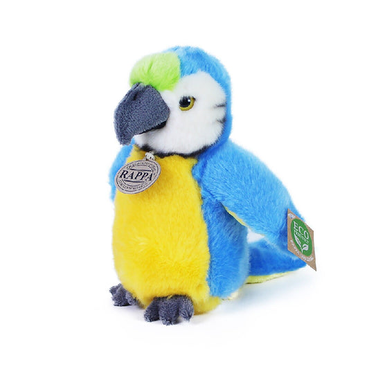 Baby Papagei blau gelb 19 cm Kuscheltier Plüschtier Stofftier Plüsch Ara Macaw