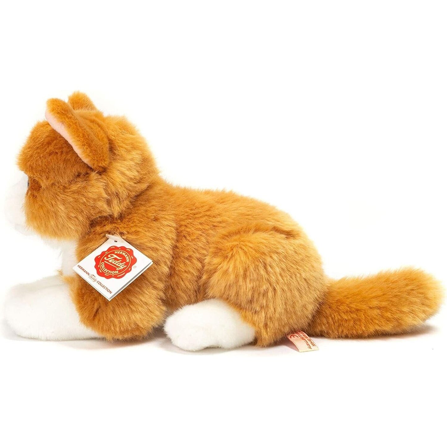 Teddy Hermann Katze liegend rot  20 cm 91832 Kuscheltier Plüschtier