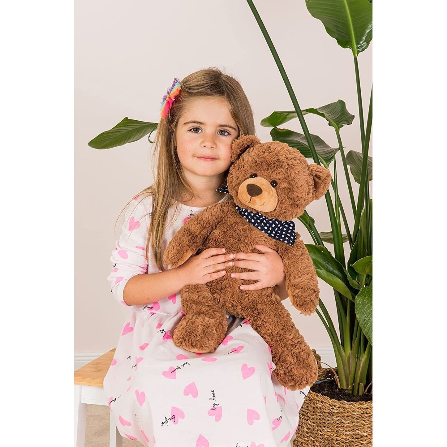 Teddy Hermann Teddybär braun mit Halstuch 48 cm 91363 Kuscheltier Plüschtier