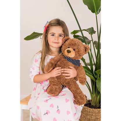 Teddy Hermann Teddybär braun mit Halstuch 48 cm 91363 Kuscheltier Plüschtier