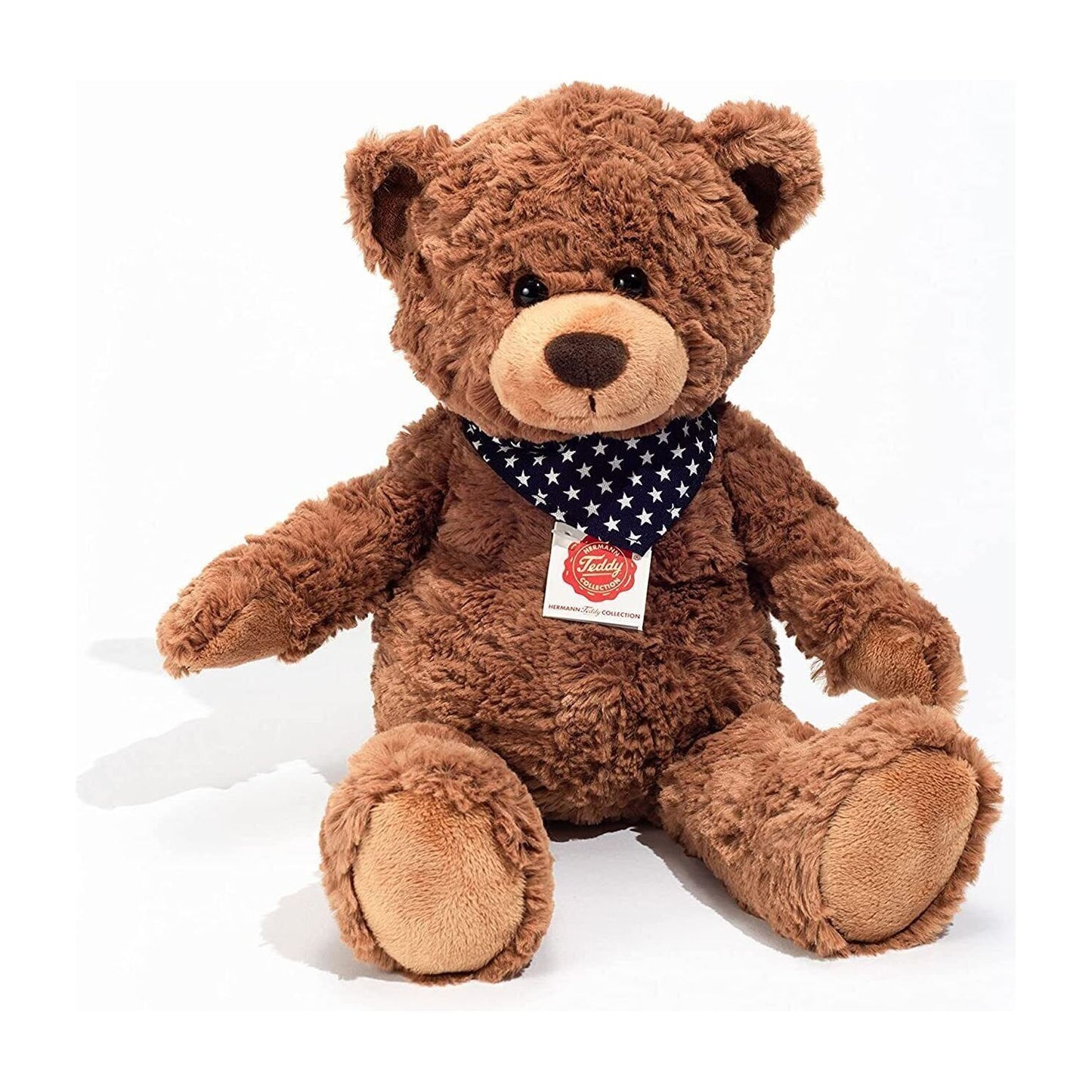 Teddy Hermann Teddybär mit Sternchen Halstuch 38 cm 91366 Kuscheltier Plüschtier