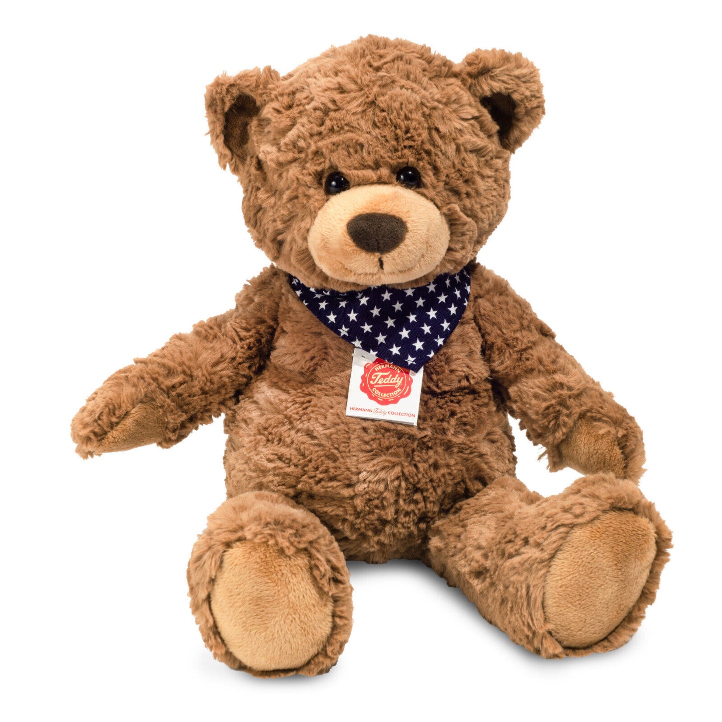 Teddy Hermann Teddybär mit Sternchen Halstuch 38 cm 91366 Kuscheltier Plüschtier