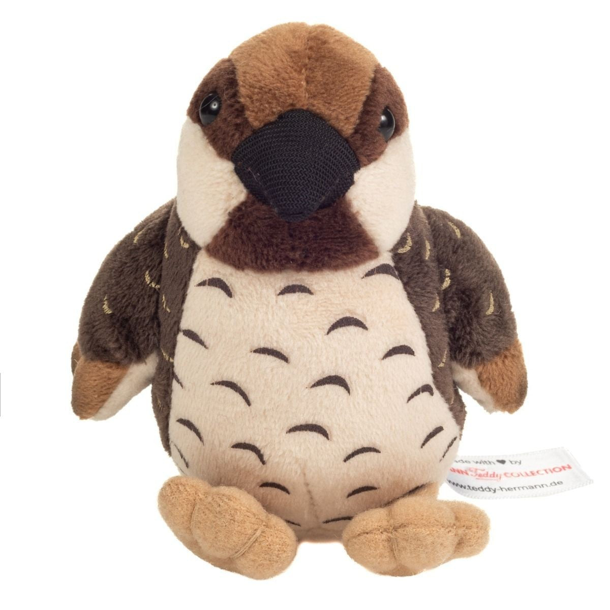 Teddy Hermann Sperling 12 cm 94180 Kuscheltier Plüschtier Stofftier Vogel Spatz