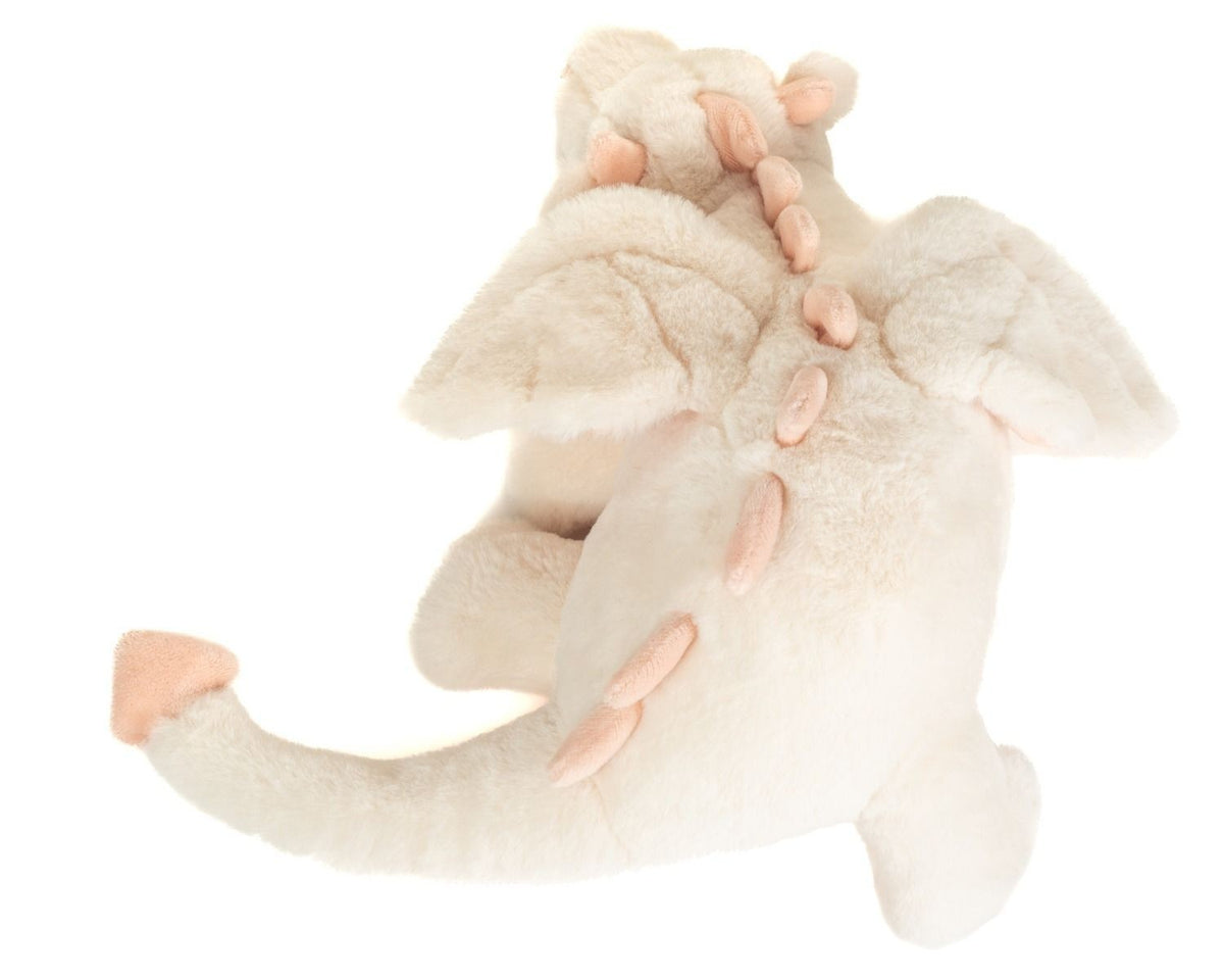 Teddy Hermann Drache Fluffy weiß-rosa 32 cm 94006 Kuscheltier Plüschtier