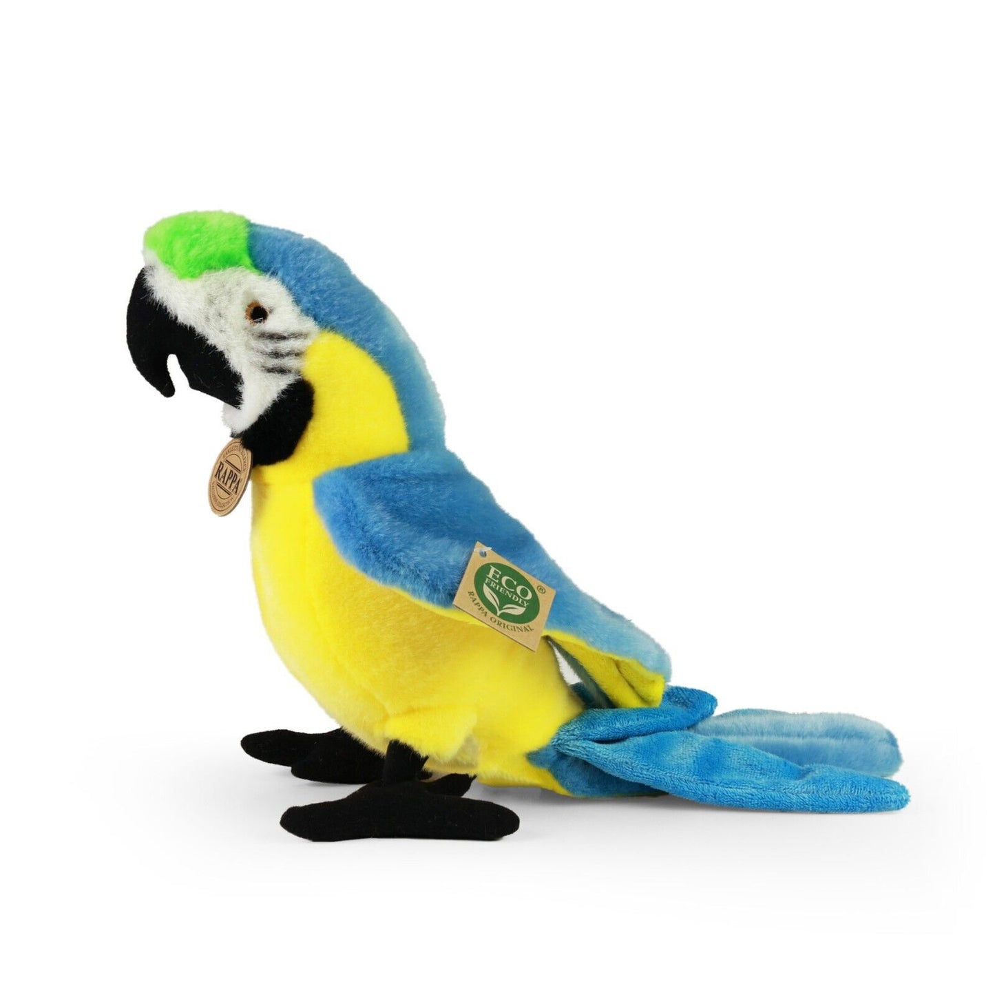 Papagei blau gelb 25 cm Kuscheltier Plüschtier Stofftier Plüsch Ara Macaw