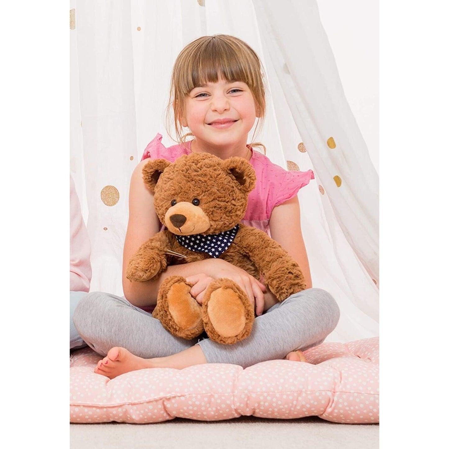 Teddy Hermann Teddybär braun mit Halstuch 48 cm 91363 Kuscheltier Plüschtier