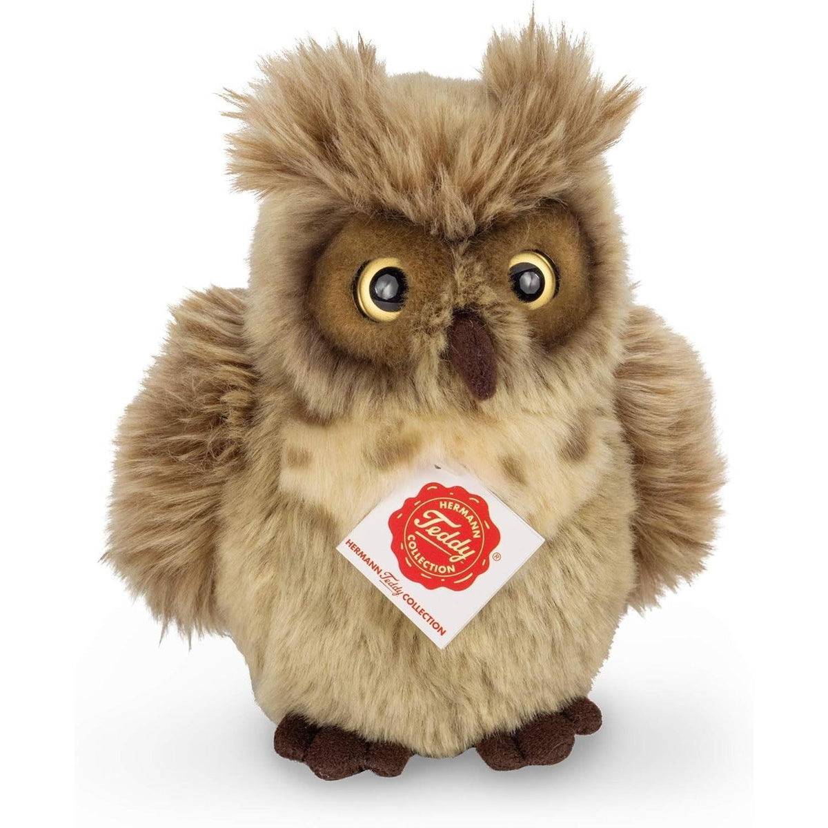 Teddy Hermann Eule graubraun 17 cm 94163 Kuscheltier Plüschtier Stofftier Uhu-Teddy-Hermann GmbH-Teddy Cool Shop
