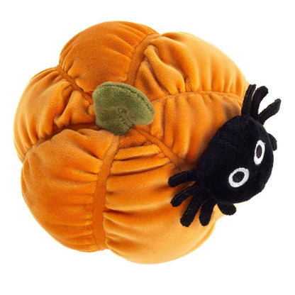 Teddy Hermann Halloween Kürbis mit Spinne 14 cm 94643 Plüschtier Kuscheltier-Teddy-Hermann GmbH-Teddy Cool Shop