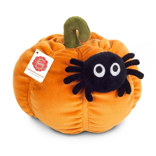 Teddy Hermann Halloween Kürbis mit Spinne 14 cm 94643 Plüschtier Kuscheltier-Teddy-Hermann GmbH-Teddy Cool Shop