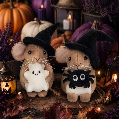 Teddy Hermann Halloween Maus mit Spinne 11 cm 94704 Plüschtier Kuscheltier-Teddy-Hermann GmbH-Teddy Cool Shop