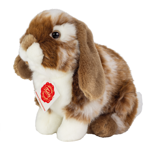 Teddy Hermann Hase sitzend braun weiß gescheckt 20 cm 93724 Kuscheltier Plüschtier-Teddy-Hermann GmbH-Teddy Cool Shop