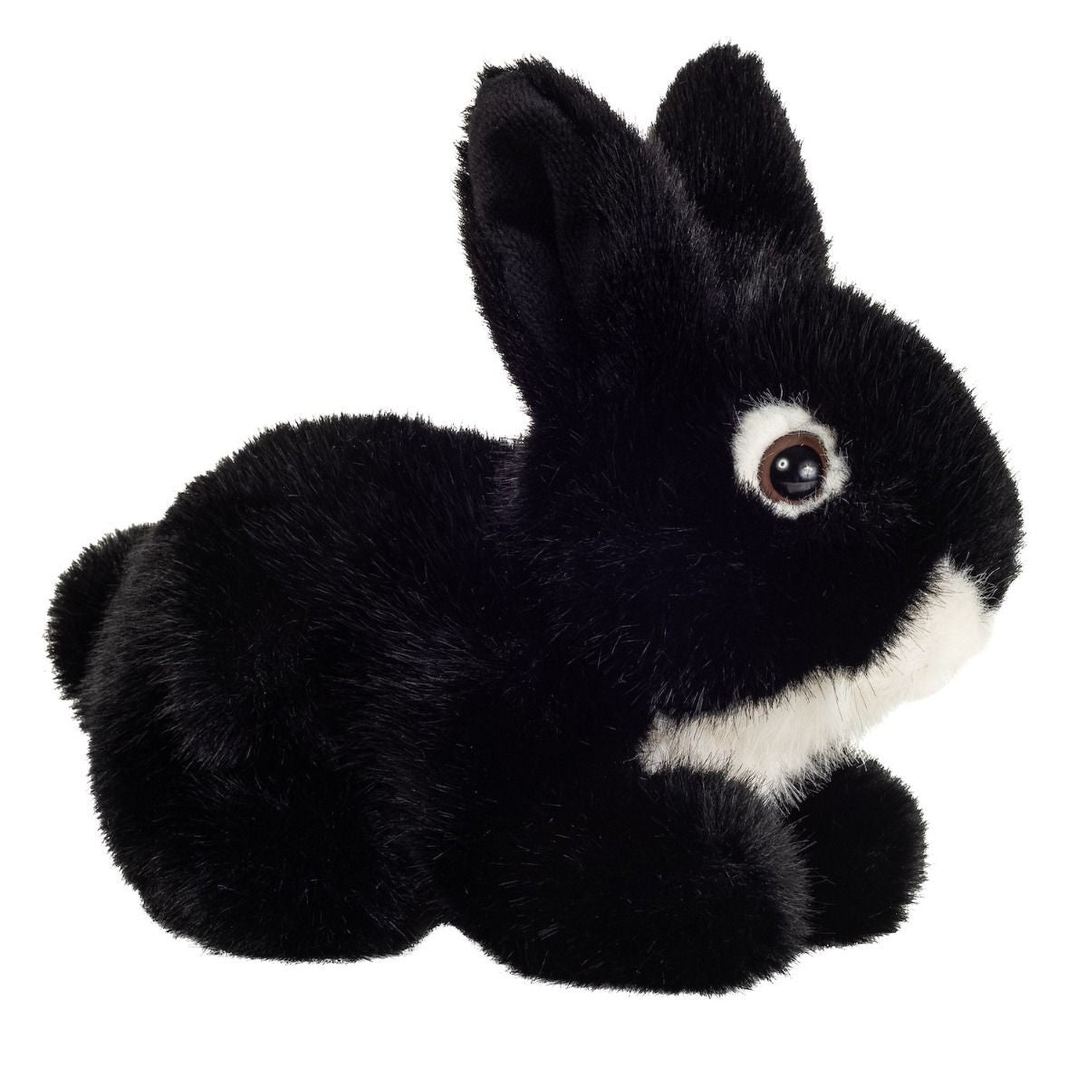 Teddy Hermann Hase sitzend schwarz 17 cm 93740 Kuscheltier Stofftier Plüschtier-Teddy-Hermann GmbH-Teddy Cool Shop
