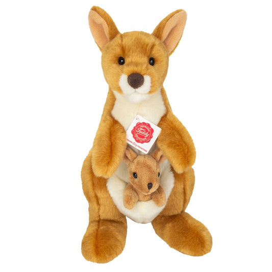 Teddy Hermann Känguru mit Baby 30 cm 91633 Kuscheltier Plüschtier-Teddy-Hermann GmbH-Teddy Cool Shop