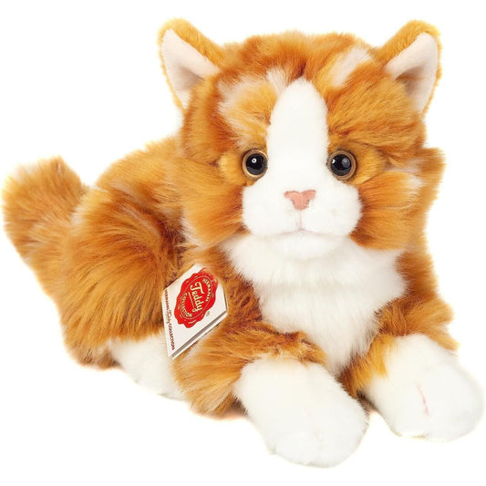 Teddy Hermann Katze liegend rot getigert 20 cm 91837 Kuscheltier Plüschtier-Teddy-Hermann GmbH-Teddy Cool Shop