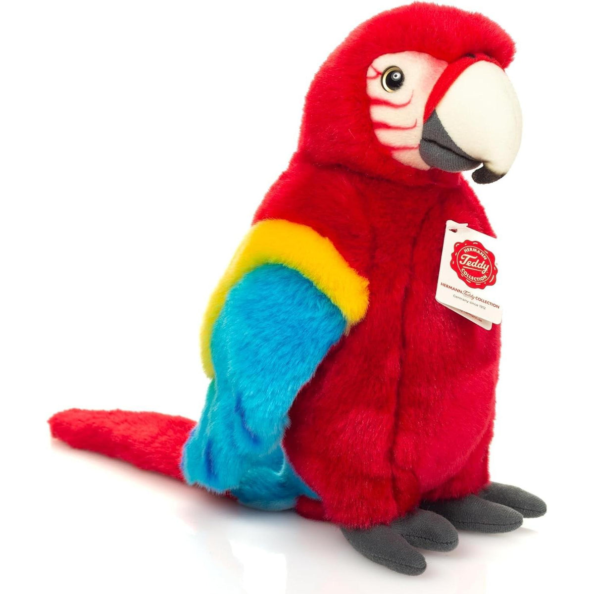 Teddy Hermann Papagei Scharlachara rot 27 cm 94178 Kuscheltier Plüschtier Vogel-Teddy Cool Shop-Teddy Cool Shop