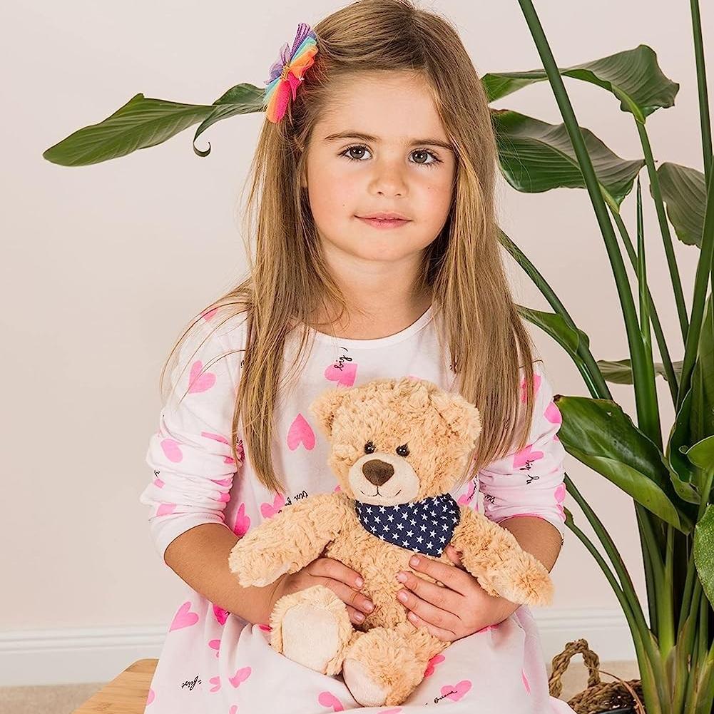 Teddy Hermann Teddybär beige mit Halstuch 30 cm 91388 Kuscheltier Plüschtier-Teddy-Hermann GmbH-Teddy Cool Shop
