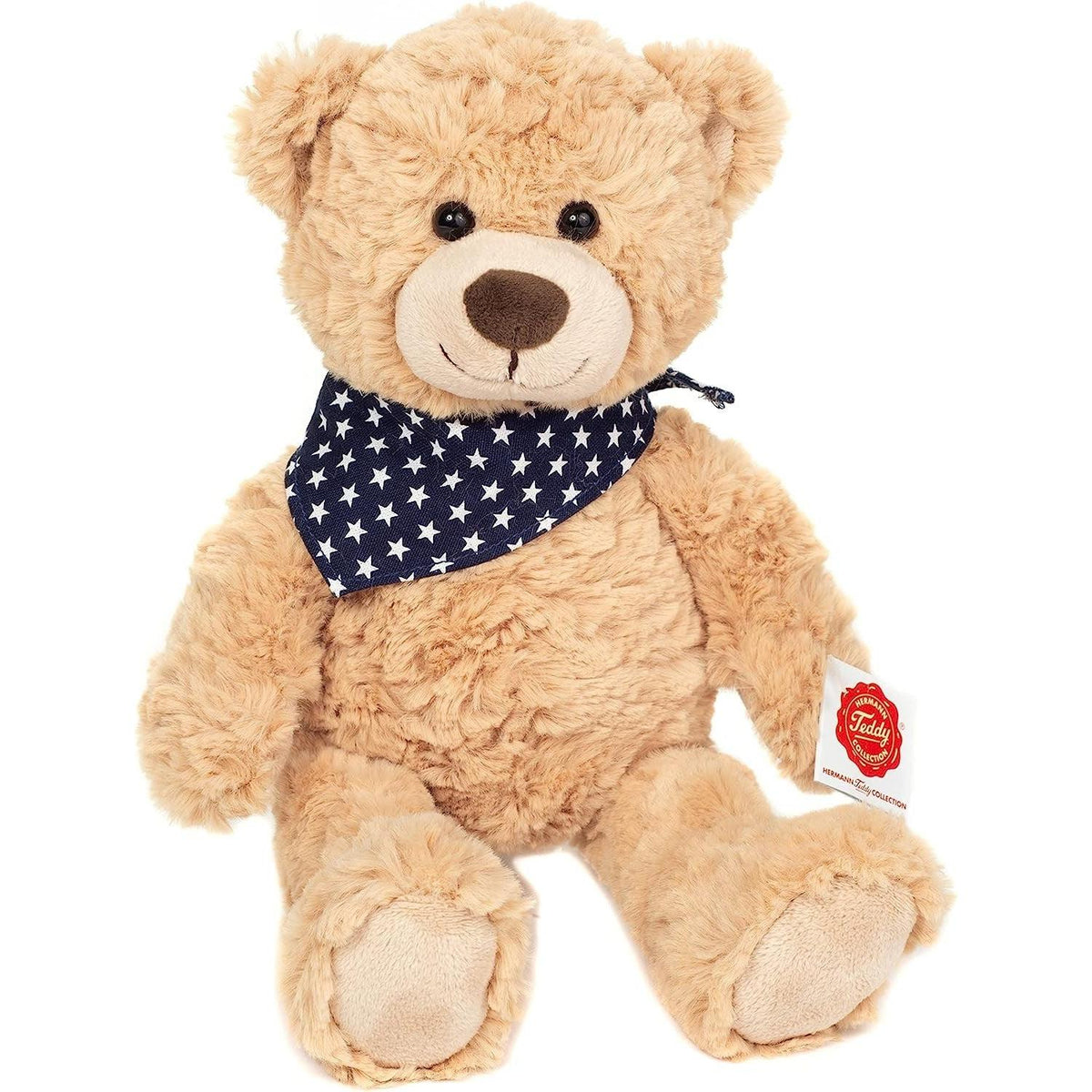 Teddy Hermann Teddybär beige mit Halstuch 30 cm 91388 Kuscheltier Plüschtier-Teddy-Hermann GmbH-Teddy Cool Shop
