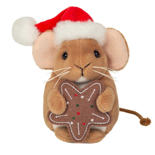 Teddy Hermann Weihnachtsmaus mit Keks 11 cm aus Plüsch 94615 Kuscheltier-Teddy-Hermann GmbH-Teddy Cool Shop
